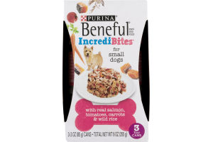Purina Beneful IncrediBites Dog Food Salmon, Tomatoes, Carrots & Wild Rice - 3 CT