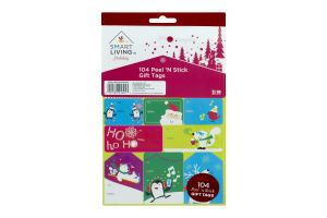 Smart Living Holiday Gift Tags Peel 'N Stick - 104 CT