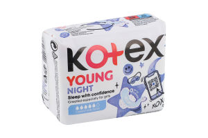Прокладки гігієнічні Нічні Young Kotex 7шт
