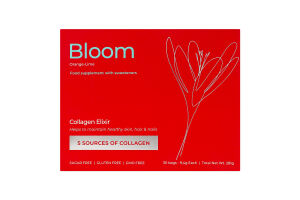 Добавка дієтична з підсолоджувачами Апельсин-лайм Collagen elixir Bloom Progress Nutrition к/у 30x9.4г