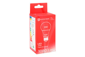Лампа LED 12W E27 1080lm 4100К А60 №ЕН-LMP-1241 Electro House 1шт