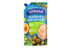 Майонез 50% Аппетитный Чумак д/п 500г