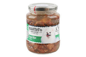 Корм д/собак шматочки філе телятини в желе 360г твіст/б Басттет"о