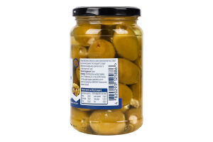 Оливки зеленые фаршированные мягким сыром в подсолнечном масле пастеризованные Metro Chef с/б 320г