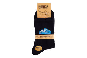 Шкарпетки чоловічі однотонні з написом високий рубчик-резинка бавовна класичні р.41-47 в асортименті Barhayot Impex