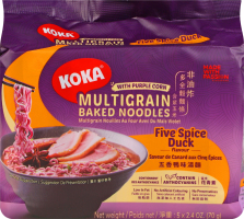 Локшина Koka смак качки та 5 спецій з фіолет кукур