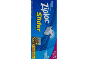 Ziploc Slider Stand & Fill Bags Freezer Gallon - 45 CT