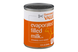 Guaranteed Value Evaporated Filled Milk