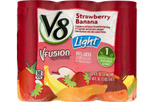 V8 V-Fusion Light Strawberry Banana - 6 PK
