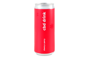 Напиток безалкогольный сокосодержащий среднегазированный Cherry-perry CBD drink Underwood Brewery ж/б 330мл