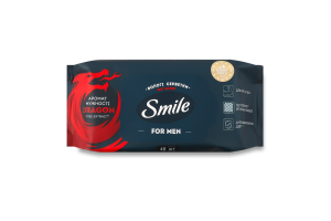 Салфетки влажные для мужчин Dragon Smile 48шт
