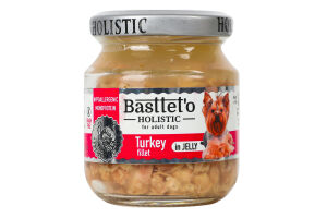 Филе индейки кусочки в желе для собак Holistic Basttet'o с/б 130г