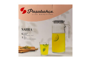 Набір Сара Глечик 1л з кришкою+Склянка д/води 200мл 6шт Pasabahce