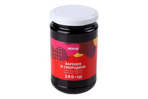 Варенье из смородины стерилизованное Novus в/с с/б 380г