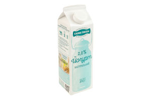 Йогурт 2% натуральний Farm Fresh п/п 870г