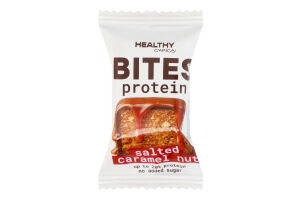 Конфета в черном шоколаде Salted caramel nut Protein bites Healthy Choice м/у 14.5г