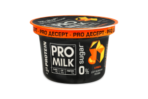 Десерт кисломолочный 9.4% протеиновый термизированный с наполнителем и подсластителем Карамель Pro Milk ст 160г