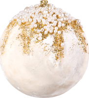 Прикраса ялинкова Куля Сніжна лавина пластик 8см