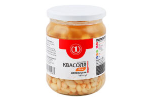 Квасоля делікатесна біла 480г скло ТМ "1"