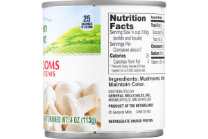 Green Giant Mushrooms Pieces & Stems