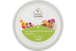 Smart Living Summer Color Changing LED Citronella Candle