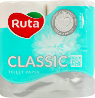 Бумага туалетная 2-х слойная 150 листов Classic Silver line Ruta 4шт