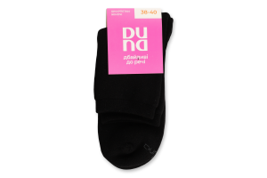 Шкарпетки жіночі чорні махра класичні р.23-25 Duna