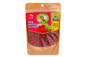 Драже Мед-пилок-малина Цілюща Бджілка д/п 150г