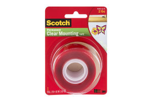 Scotch Premanent Clear Mounting Tape