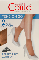 Носки женские Conte elegant Tension 20den 23-25 natural 2пары