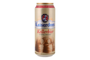 Пиво 0.5л 4.8% полутемное нефильтрованное пастеризованное Kellerbier Kaiserdom ж/б