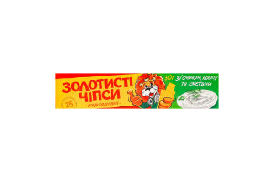 Чипсы картофельные со вкусом укропа и сметаны Золотисті к/у 50г