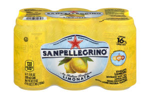 Sanpellegrino Sparkling Juice Beverage Lemon - 6 CT