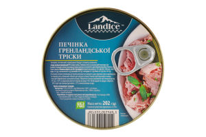 Печінка тріски гренландської LandIce з/б 202г