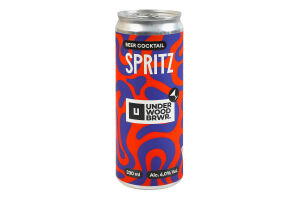 Пиво 0.33л 6% світле нефільтроване неосвітлене непастеризоване Spritz Beer cocktail Underwood Brewery з/б