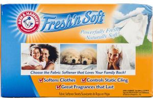 Arm & Hammer Fresh'n Soft Fabric Softener Sheets Clean Burst - 200 CT