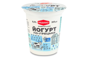 Йогурт 8% густий По-грецьки РадиМо ст 300г