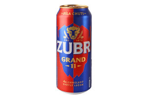Пиво 0.5л 4.8% светлое фильтрованное пастеризованное Grand 11 Zubr ж/б