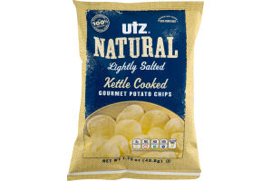 Utz Natural Lightly Salted Kettle Cooked Gourmet Potato Chips