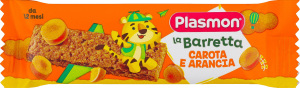 Батончик злаковий для дітей від 12міс зі смаком моркви та апельсину Plasmon м/у 20г