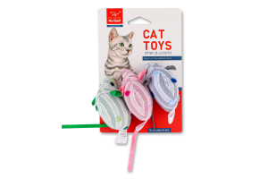 Набір іграшок для кішок 7х4.5х2см №1442425 Мишки Nunbell 3шт