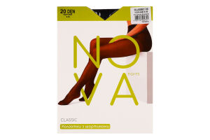 Колготки жіночі Nova Classic 20 чорний р.3