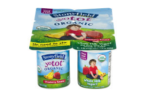 Stonyfield Organic Yotot Organic Yogurt Strawberry Banana - 6 CT