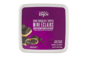 Simply Enjoy Dark Chocolate Topped Mini Eclairs - 30 CT