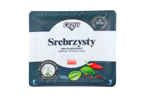 Сир 50% з пліснявою Сріблястий Lazur лоток 0.1кг