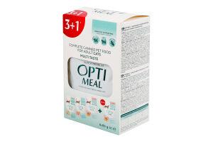 Корм консервований повнораціонний для дорослих котів Multi Taste Super Premium Optimeal к/у 4х85г