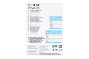 Труси жіночі Giulia String black S/M