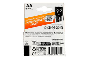 Батарейка AA 1.5V LR6 Primary alkaline Energizer 6шт