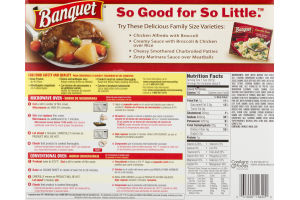 Banquet Gravy, Potatoes and Vegetables with Salisbury Steak Family Size