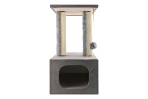 Дряпка-будинок д/котів Грот Люкс сіра 33*33*64см Lucky Pet